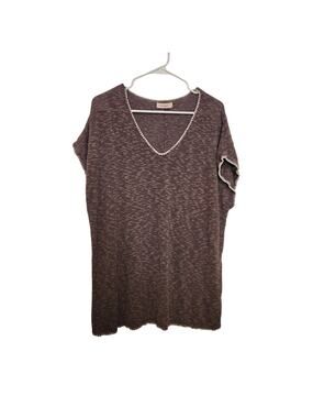 Fresh Produce Cool Toned Brown Swim Beach Coverup Pullover Tee Tunic Top XL/XXL